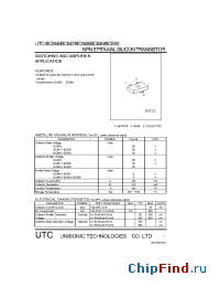 Datasheet UTCBC847 manufacturer UTC