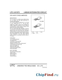 Datasheet UTCLM1875 manufacturer UTC