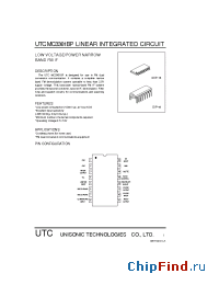 Datasheet UTCMC3361BP manufacturer UTC