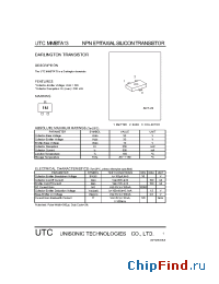 Datasheet UTCMMBTA13 manufacturer UTC