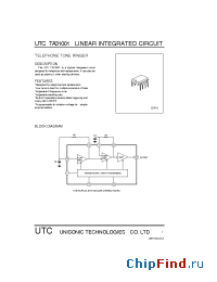 Datasheet UTCTA31001 manufacturer UTC