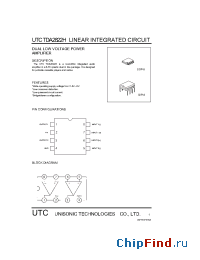 Datasheet UTCTDA2822H manufacturer UTC