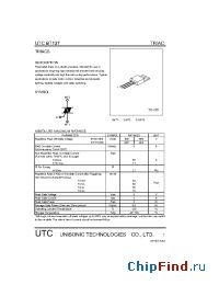Datasheet UTCUT137 manufacturer UTC