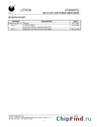 Datasheet UT62257CPC-70LL manufacturer Utron
