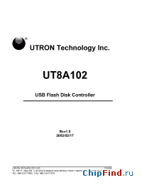 Datasheet UT8A102 manufacturer Utron