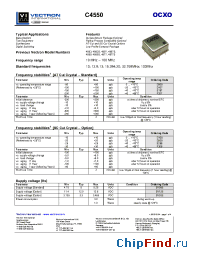 Datasheet C108 manufacturer Vectron