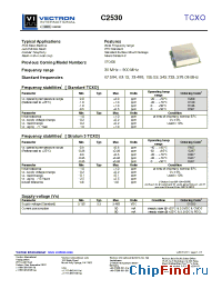 Datasheet C2530 manufacturer Vectron