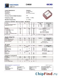 Datasheet C4650 manufacturer Vectron