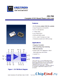Datasheet CD-700-KAF-GDB manufacturer Vectron