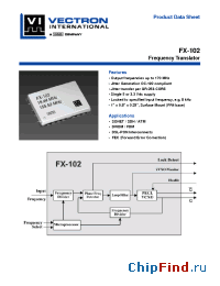 Datasheet FX-102-CFC-A3 manufacturer Vectron