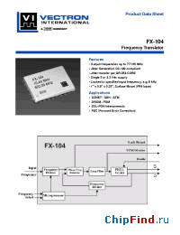 Datasheet FX-104-CFC-A479 manufacturer Vectron