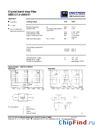 Datasheet QBS127.0-2001 manufacturer Vectron