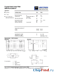 Datasheet QBS78.6-2001 manufacturer Vectron