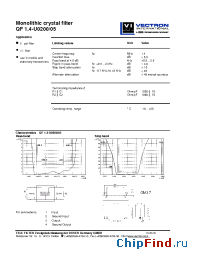 Datasheet QF1.4-U0205 manufacturer Vectron