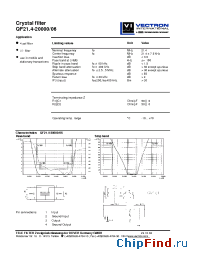 Datasheet QF21.4-20006 manufacturer Vectron