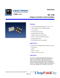Datasheet VC-710-DFF-GFA-155.520 manufacturer Vectron