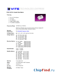 Datasheet VCA3-A0C manufacturer Vectron