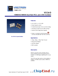 Datasheet VCC6-D manufacturer Vectron