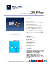 Datasheet VCC6-QAA-100M00 manufacturer Vectron