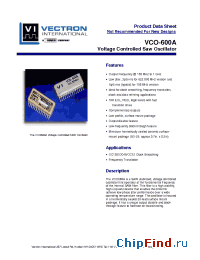 Datasheet VCO600A155.52MHZ manufacturer Vectron