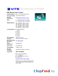 Datasheet VXB1-1B6 manufacturer Vectron