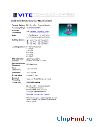 Datasheet VXE2-1B0 manufacturer Vectron