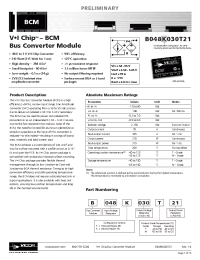 Datasheet B048F030T21 manufacturer Vicor