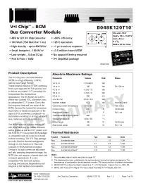 Datasheet B048F120T10 manufacturer Vicor