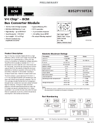 Datasheet B352F110M24 manufacturer Vicor