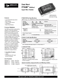 Datasheet FM4808C11 manufacturer Vicor