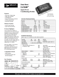 Datasheet IAM4810C11 manufacturer Vicor