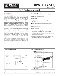 Datasheet QPO-1-EVAL1 manufacturer Vicor