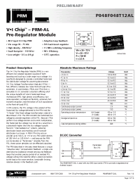 Datasheet V048F020T080 manufacturer Vicor