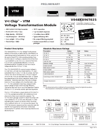 Datasheet V048F096M025 manufacturer Vicor