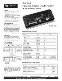 Datasheet V24A12E300BL1 manufacturer Vicor