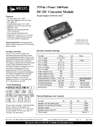 Datasheet V300C12H150A manufacturer Vicor