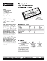 Datasheet VI-HAM-CL manufacturer Vicor