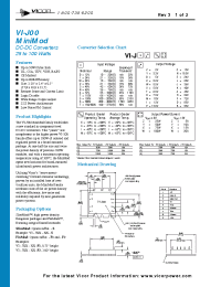 Datasheet VI-J00CM manufacturer Vicor