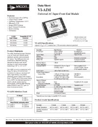 Datasheet VI-LAIM-C1 manufacturer Vicor