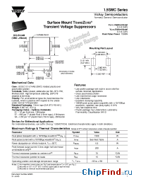 Datasheet 1.5SMC220A manufacturer Vishay
