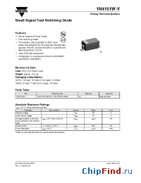 Datasheet 1N4151W-V-GS18 manufacturer Vishay