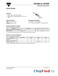 Datasheet 1N751A manufacturer Vishay