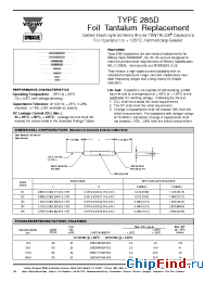Datasheet 285D106X0100G3 manufacturer Vishay