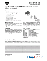 Datasheet 6N1136-X006 manufacturer Vishay