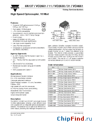 Datasheet 6N137-X007 manufacturer Vishay