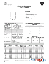 Datasheet 81DA153M025KC2D manufacturer Vishay