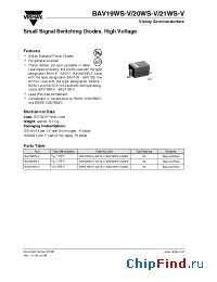 Datasheet BAV21WS-V-GS08 manufacturer Vishay