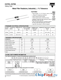 Datasheet CCF6080K6FKR36 manufacturer Vishay