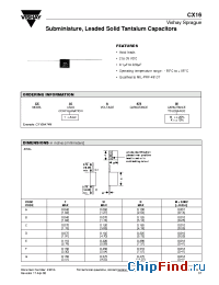 Datasheet CX16J224M manufacturer Vishay