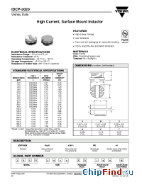 Datasheet IDCP-3020 330uH 2D manufacturer Vishay